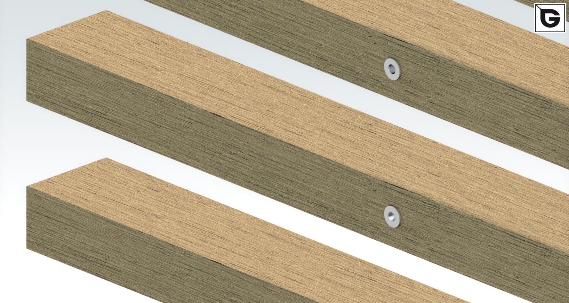 Befestigung mit 
 blind nut