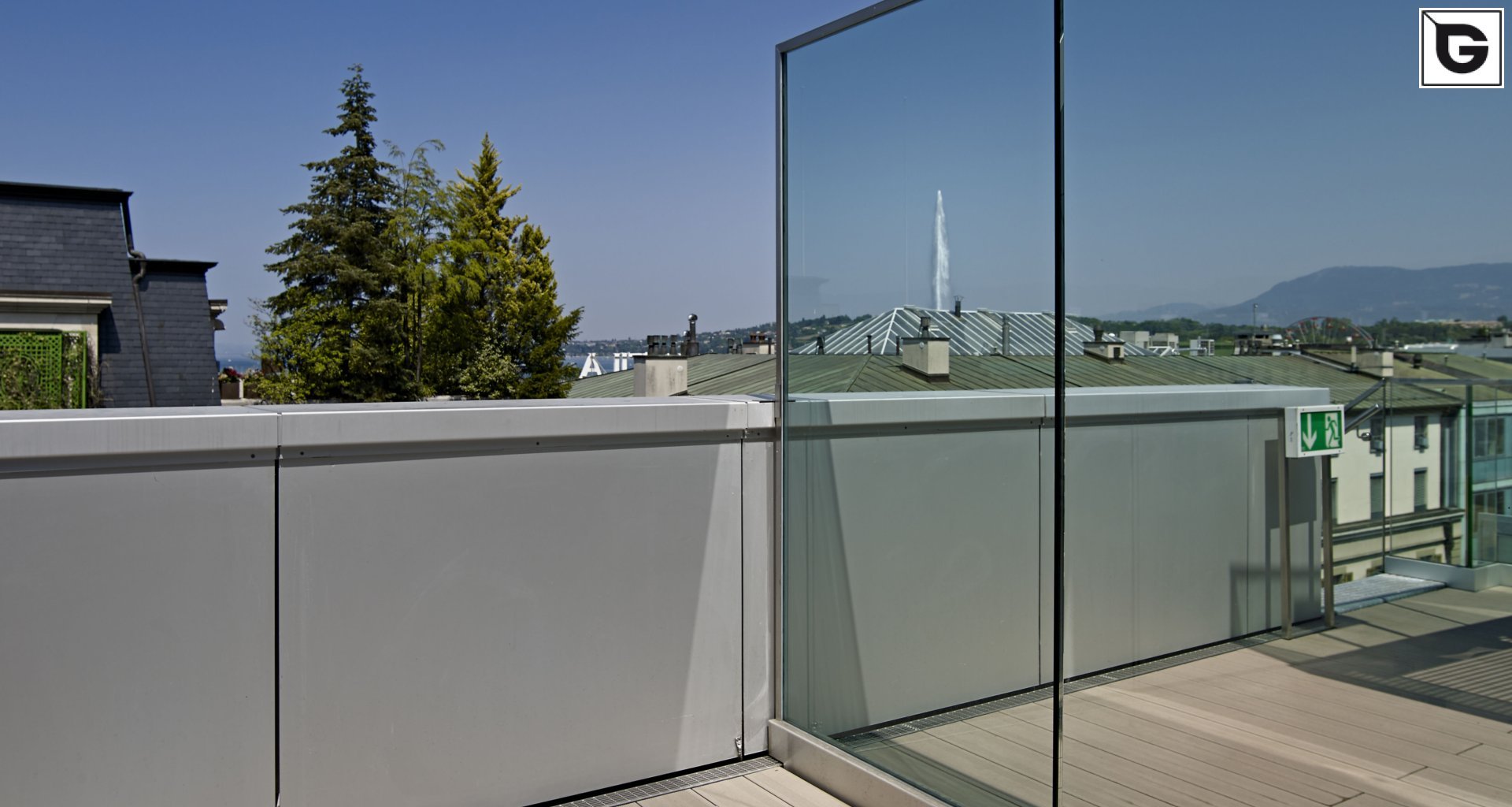 Restaurant und Hotelgewerbe_Dachanlage, Balk., Laufgang_Restaurant