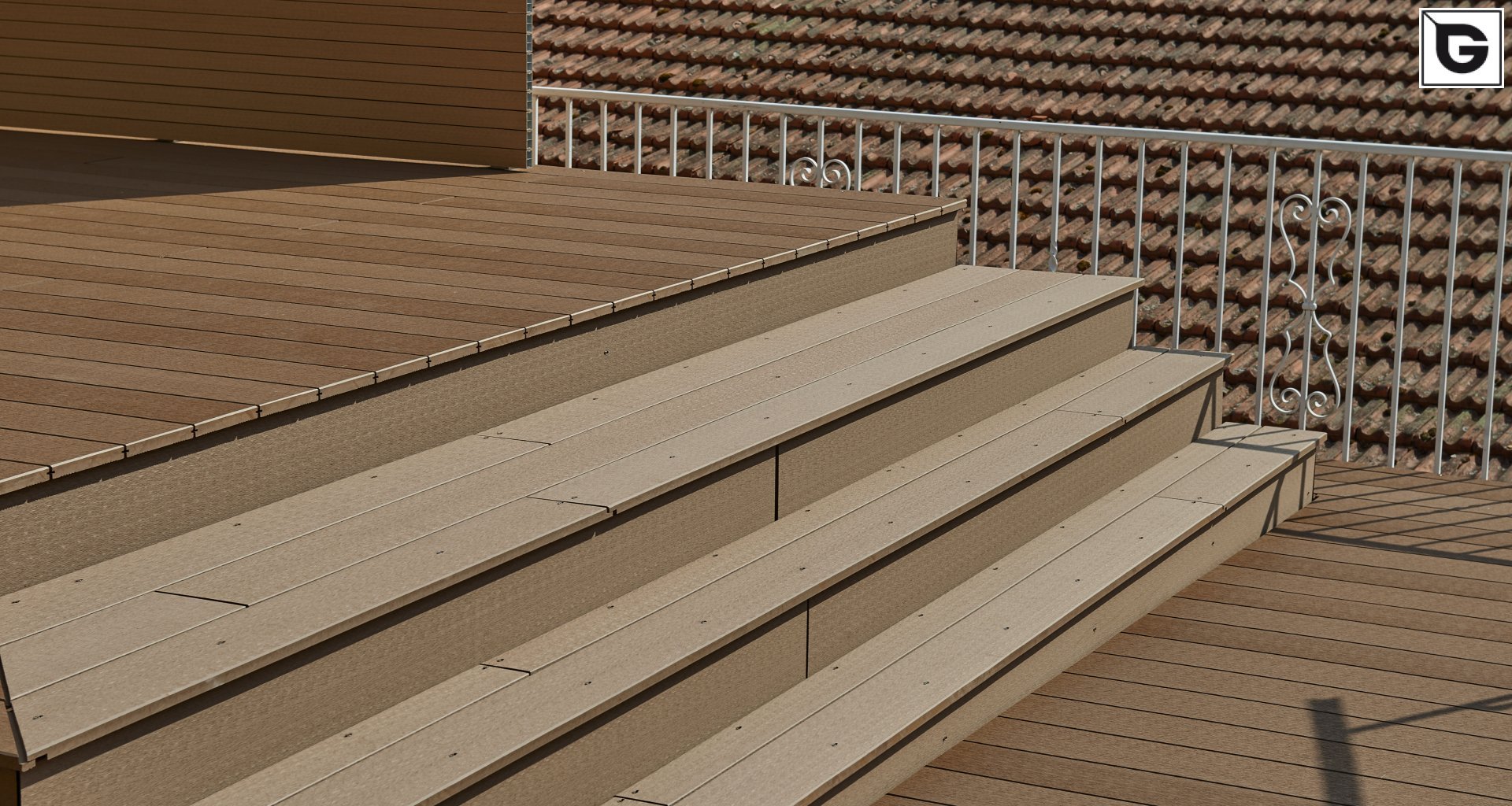 Privathaus_Dachanlage, Balk., Laufgang_Privatresidenz